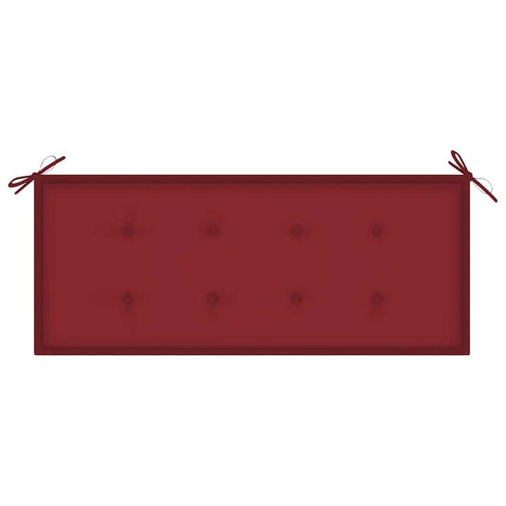 foldbar havebænk med hynde 118 cm bambus