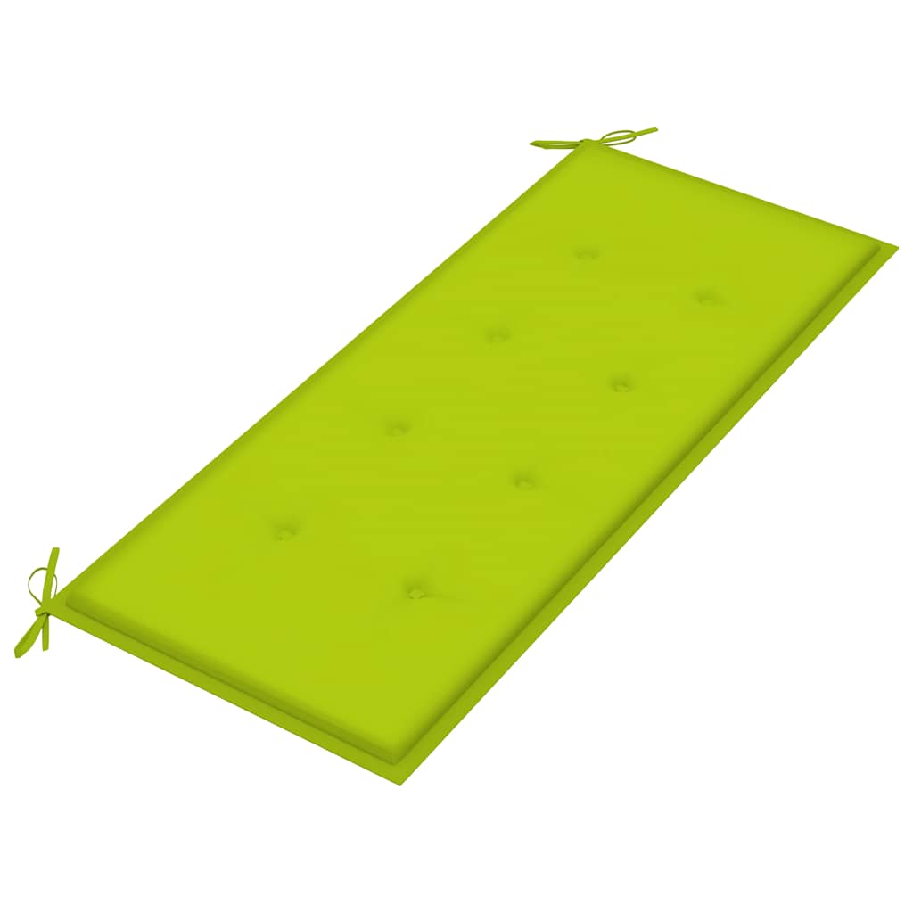 foldbar havebænk med hynde 118 cm bambus