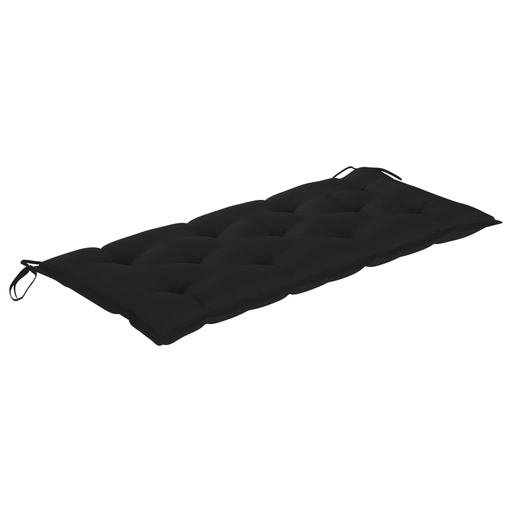 foldbar havebænk med hynde 118 cm bambus