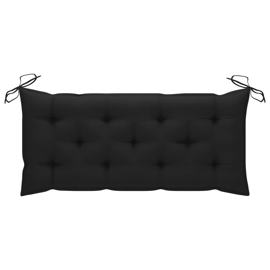 foldbar havebænk med hynde 118 cm bambus