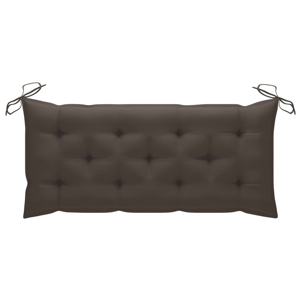 foldbar havebænk med hynde 118 cm bambus