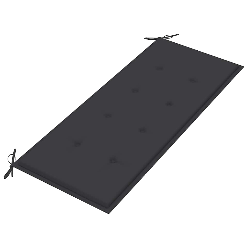 havebænk med hynde 120 cm bambus
