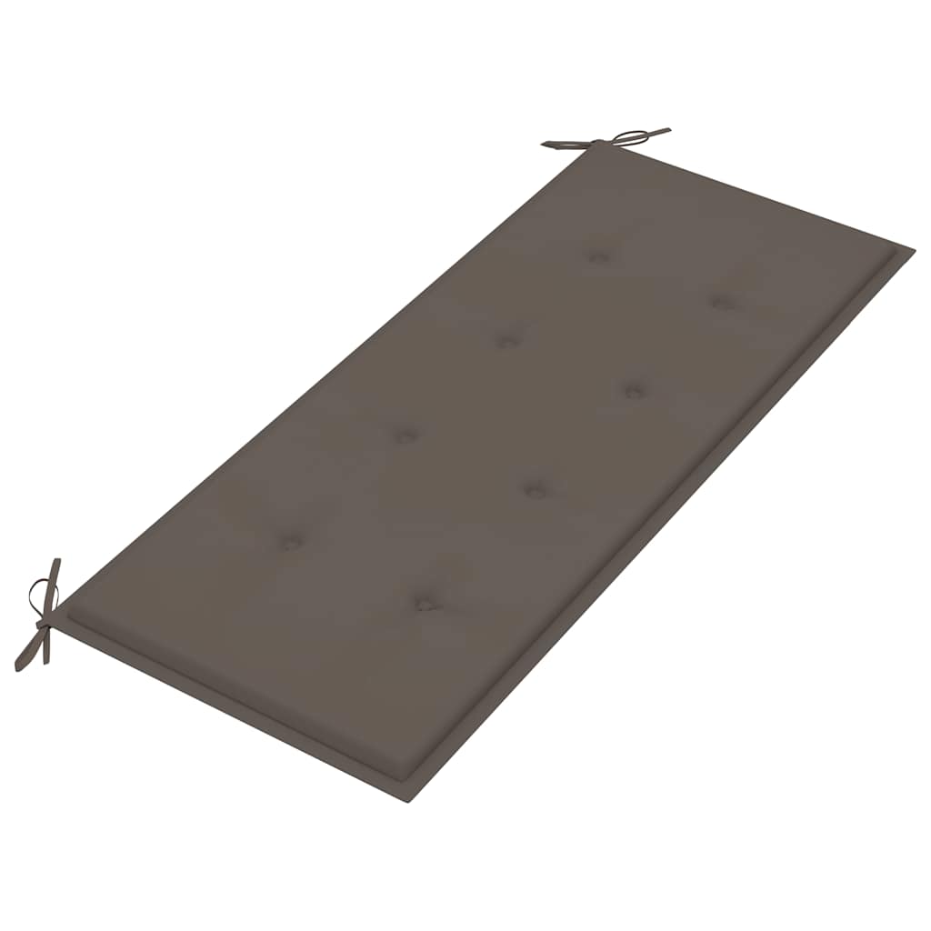 havebænk med hynde 120 cm bambus