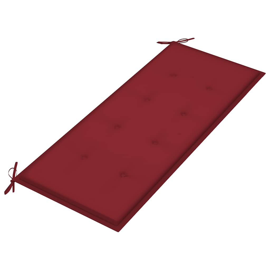 havebænk med hynde 120 cm bambus