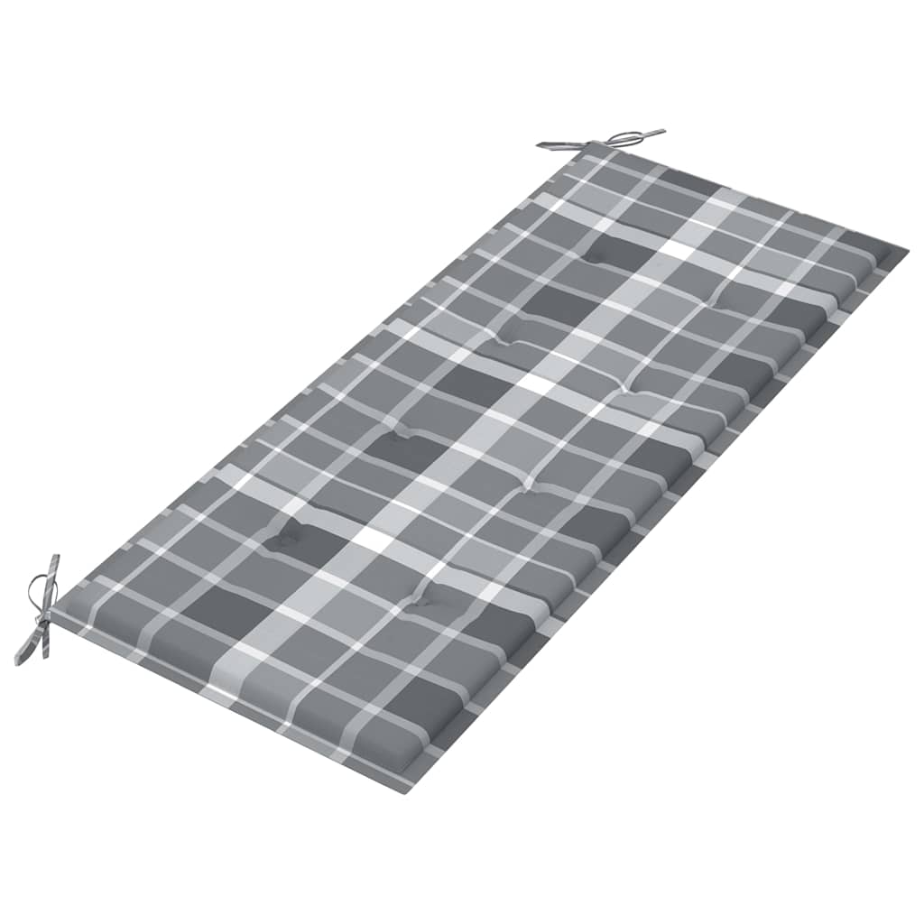 havebænk med hynde 120 cm bambus