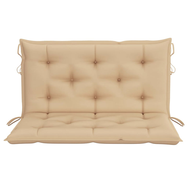 2-personers gyngesofa med palmeblade og hynde 202 cm bambus