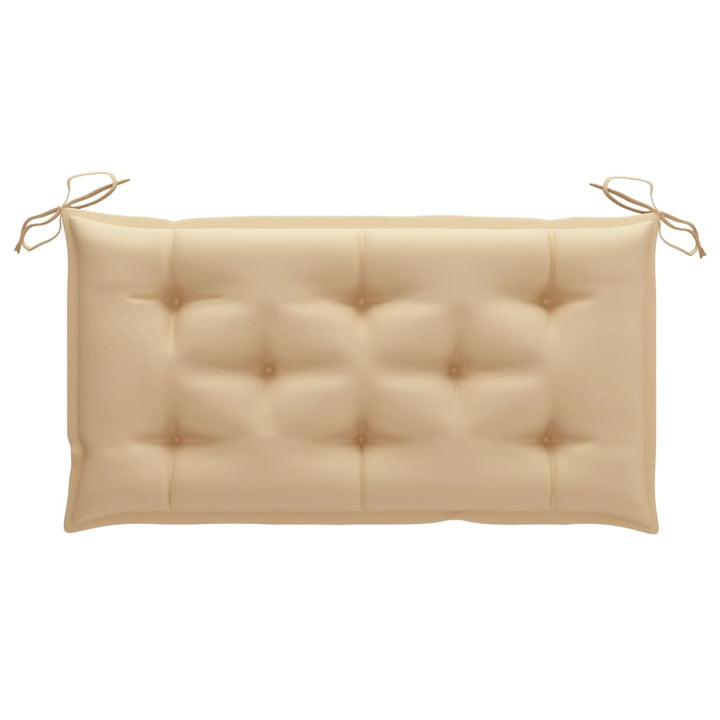 2-personers gyngesofa med palmeblade og hynde 202 cm bambus