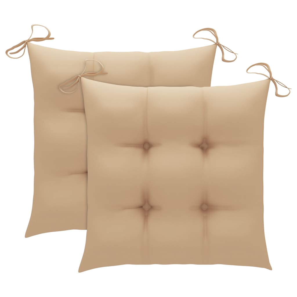 foldbare havestole 2 stk. med hynder bambus