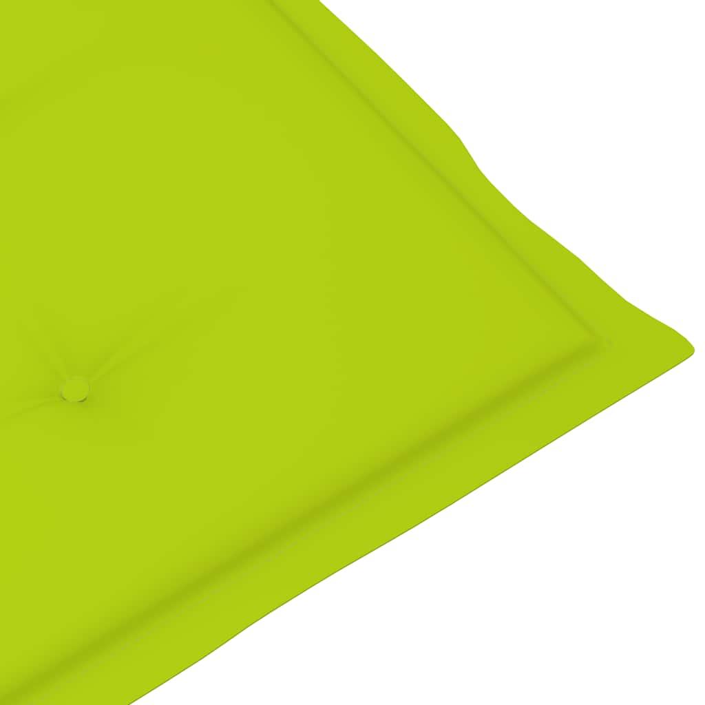 havestol med fodstøtte og hynde massivt akacietræ