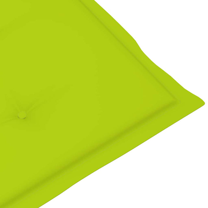 havestol med fodstøtte og hynde massivt akacietræ