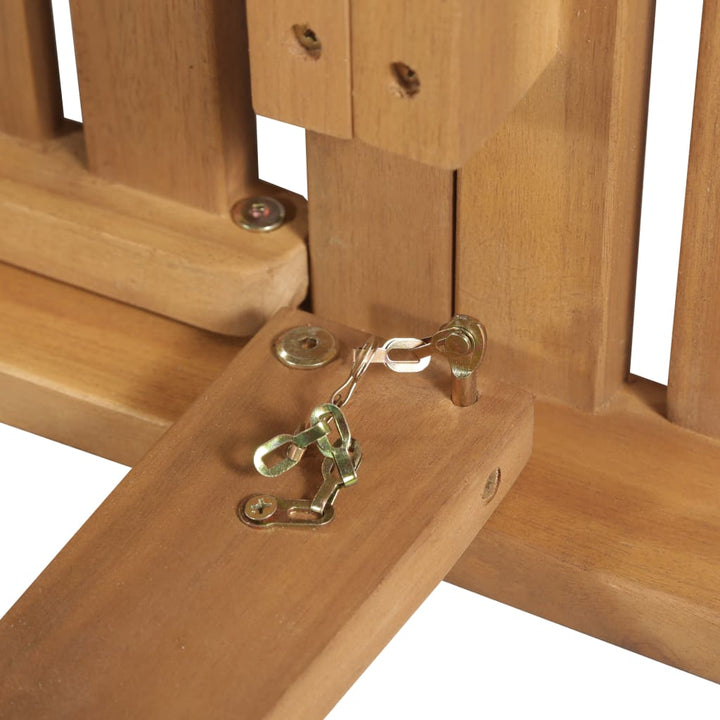 liggestol med hynde foldbar massivt akacietræ