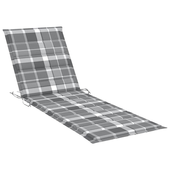 liggestol med hynde foldbar massivt akacietræ
