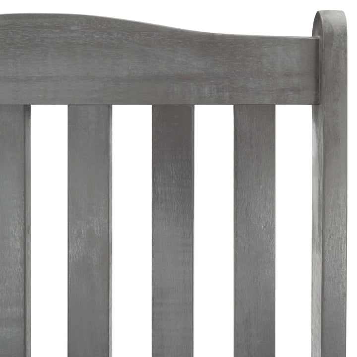 gyngestol med hynder massivt akacietræ grå