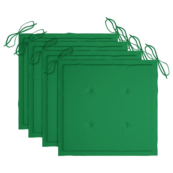 foldbare havestole 4 stk. med hynder massivt akacietræ