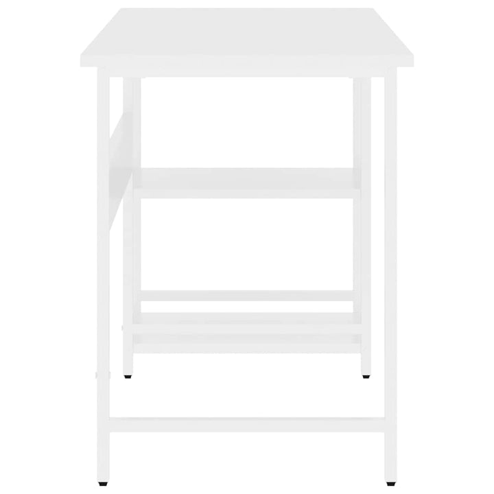 computerbord 105x50x72 cm MDF og metal hvid