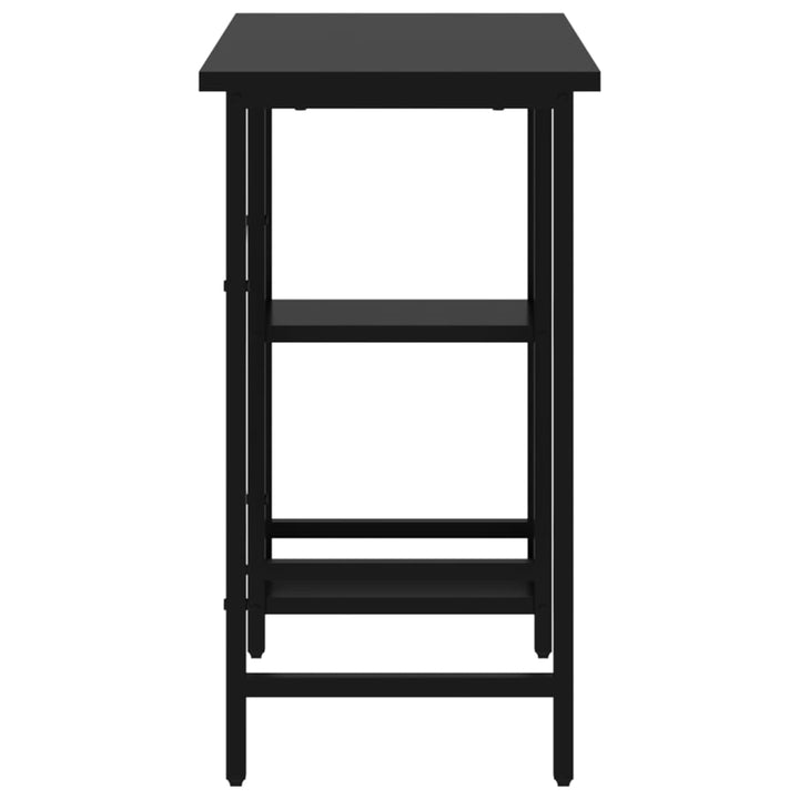 computerbord 80x40x72 cm MDF og metal sort