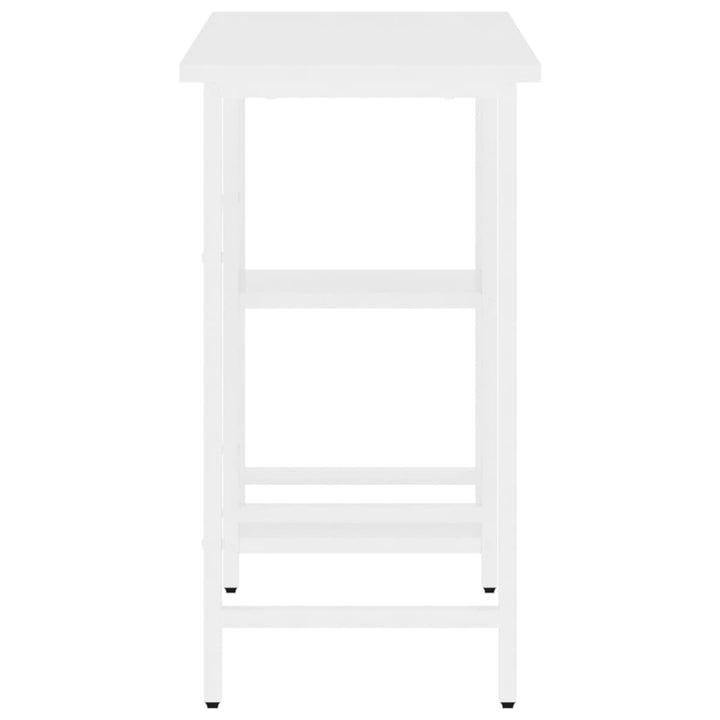 computerbord 80x40x72 cm MDF og metal hvid