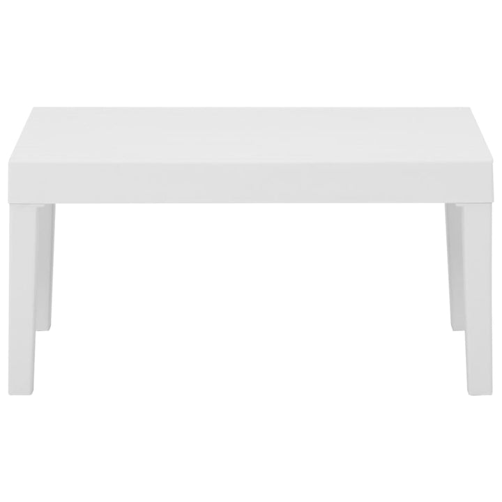loungesæt til haven 3 dele med hynder plastik hvid