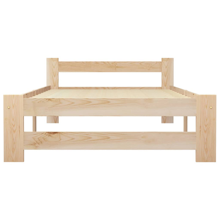 sengeramme uden madras massivt fyrretræ 90x200 cm