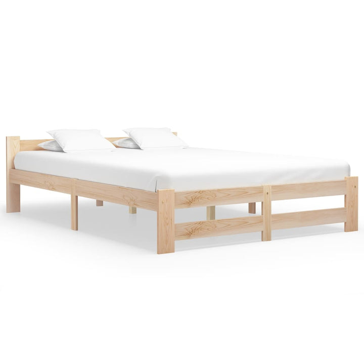 sengestel 160x200 cm massivt fyrretræ