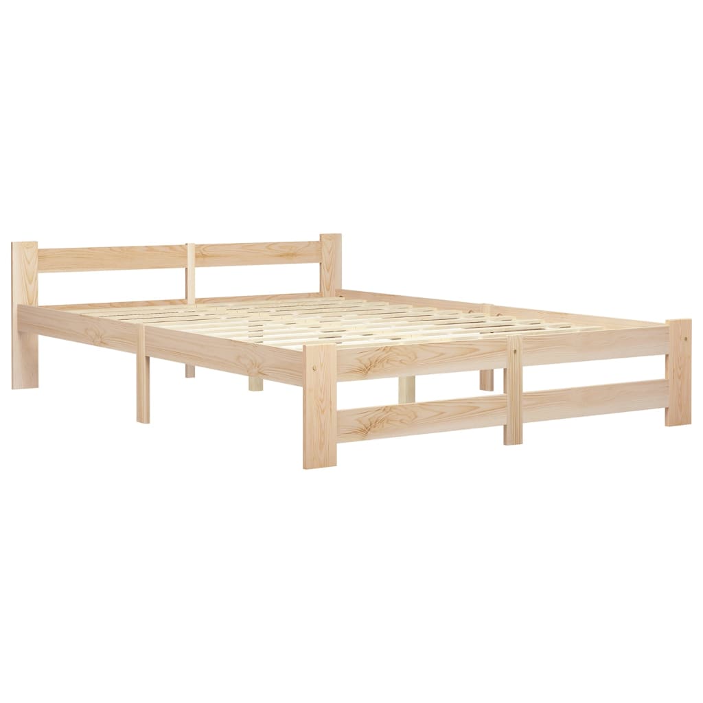 sengestel 160x200 cm massivt fyrretræ