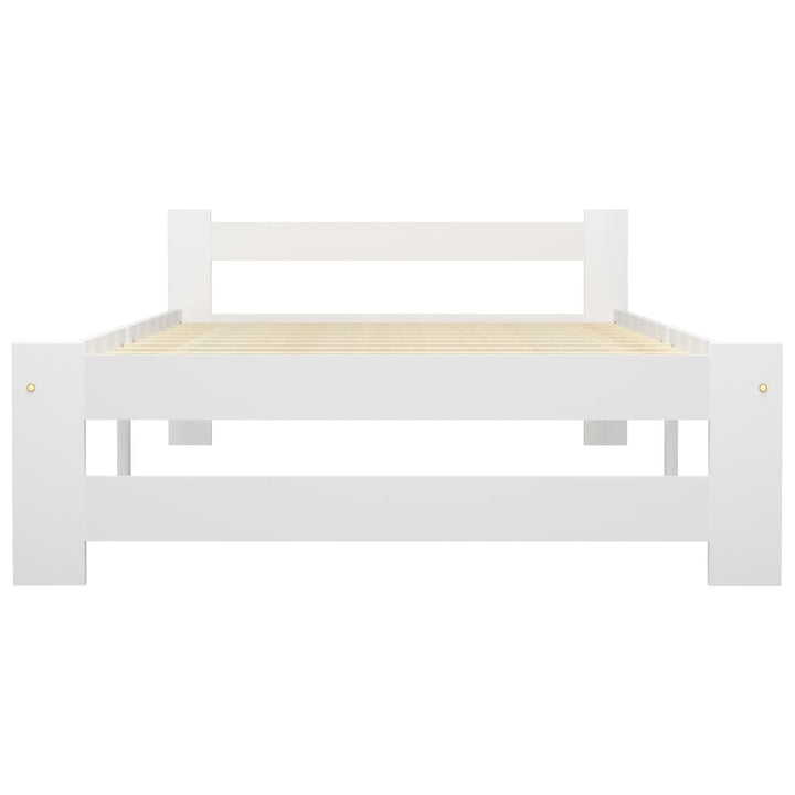 sengeramme uden madras massivt fyrretræ 90x200 cm hvid