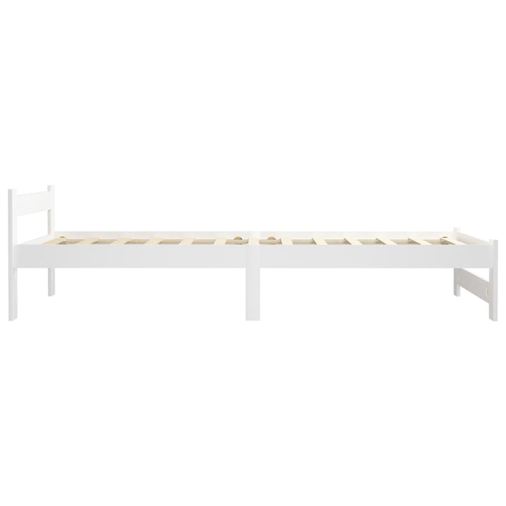 sengeramme uden madras massivt fyrretræ 90x200 cm hvid