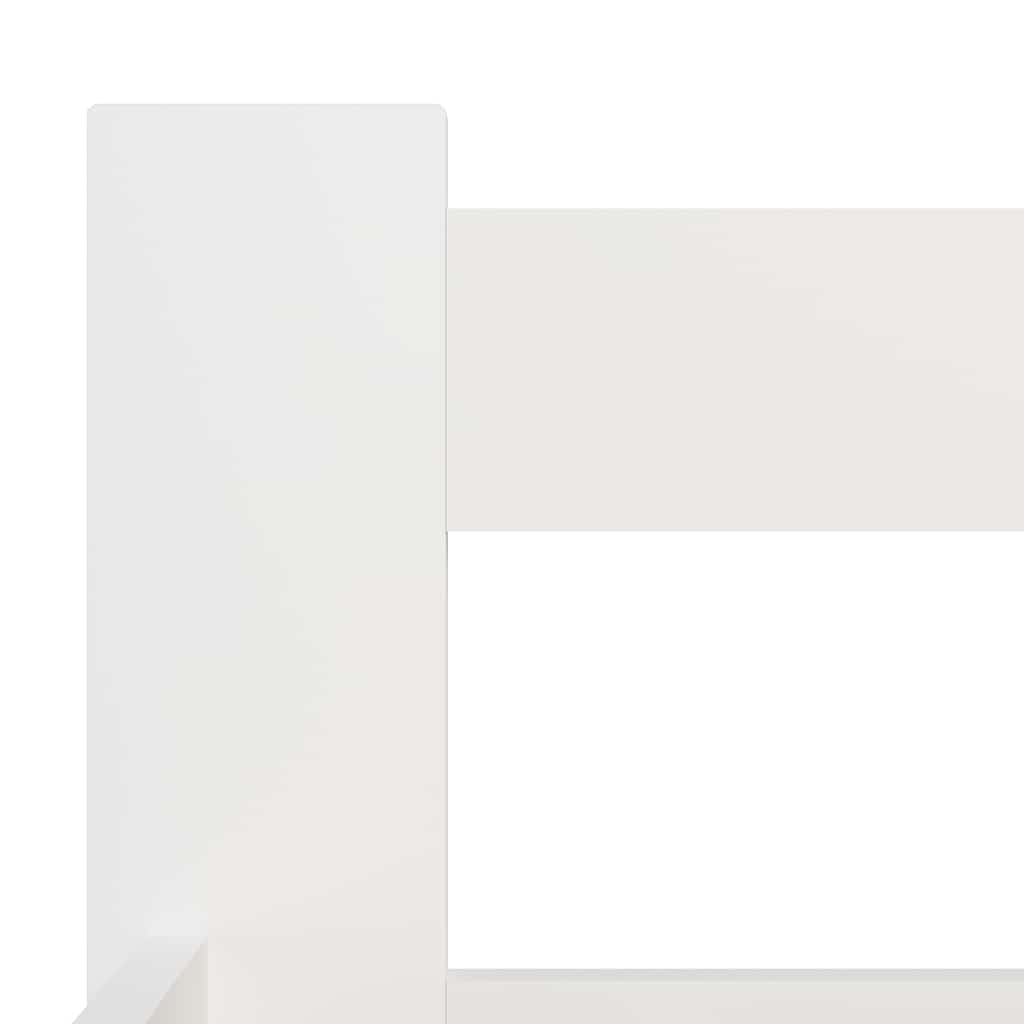 Sengeramme uden madras massivt fyrretræ 100x200 cm hvid