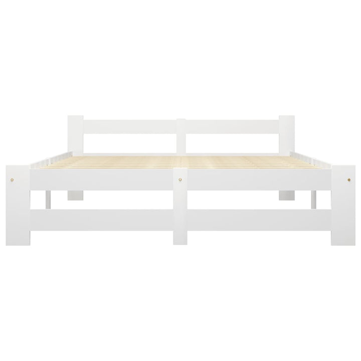 sengeramme uden madras massivt fyrretræ 120x200 cm hvid