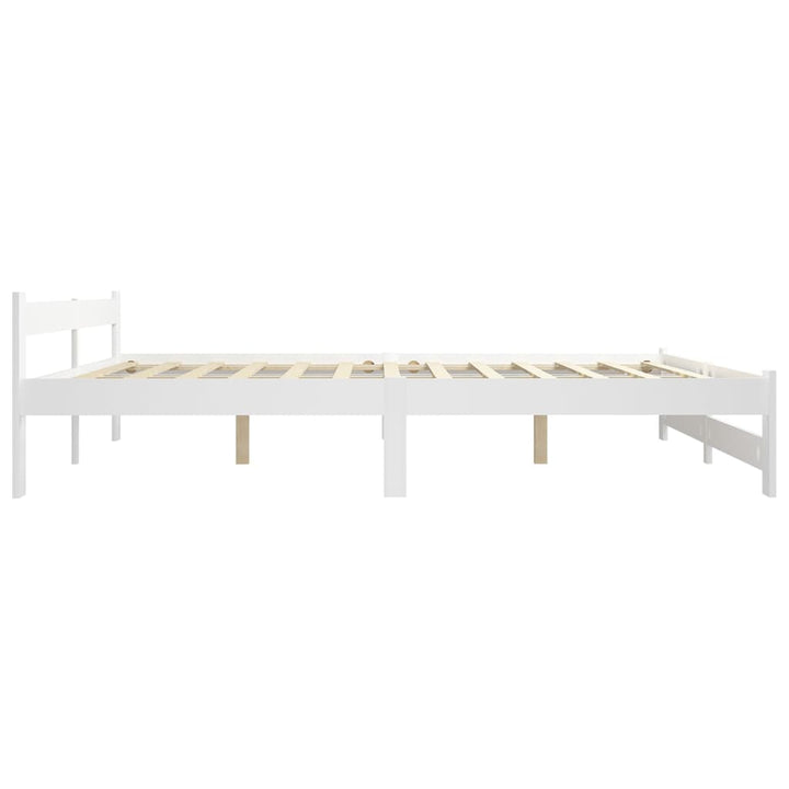 sengestel 180x200 cm massivt fyrretræ hvid