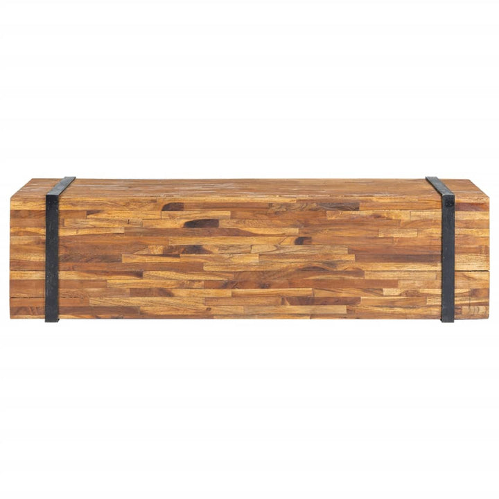tv-bord 110x30x32,5 cm massivt teaktræ