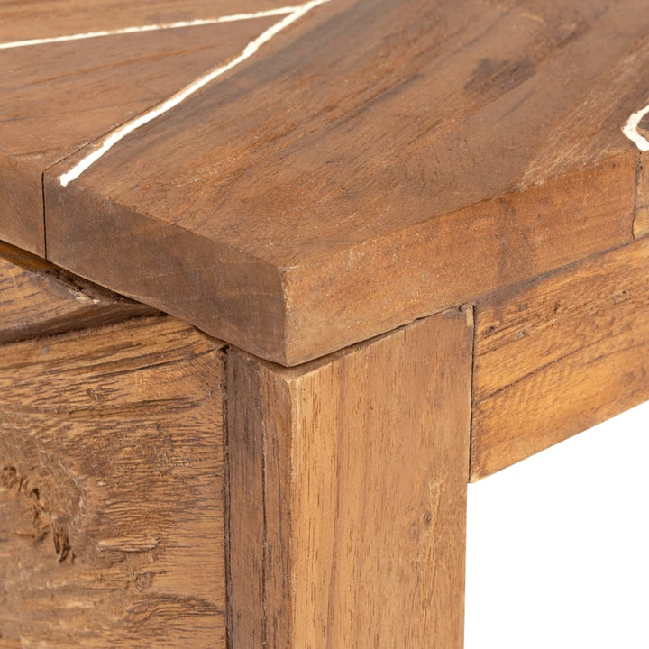tv-bord 110x60x38 cm massivt teaktræ