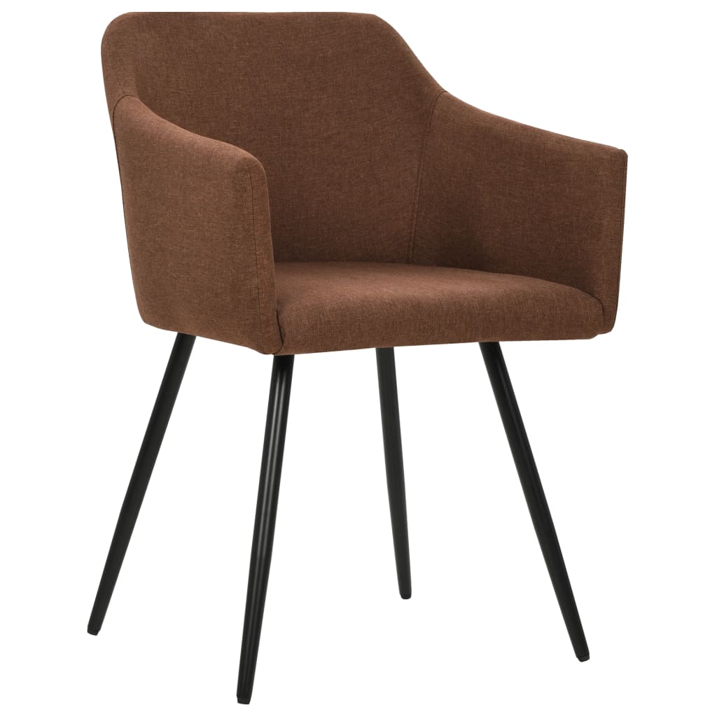 spisebordsstole 4 stk. stof brun
