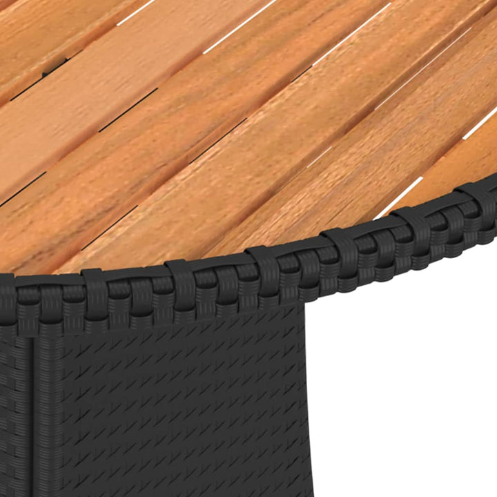 sofasæt til haven 7 dele med hynder polyrattan sort