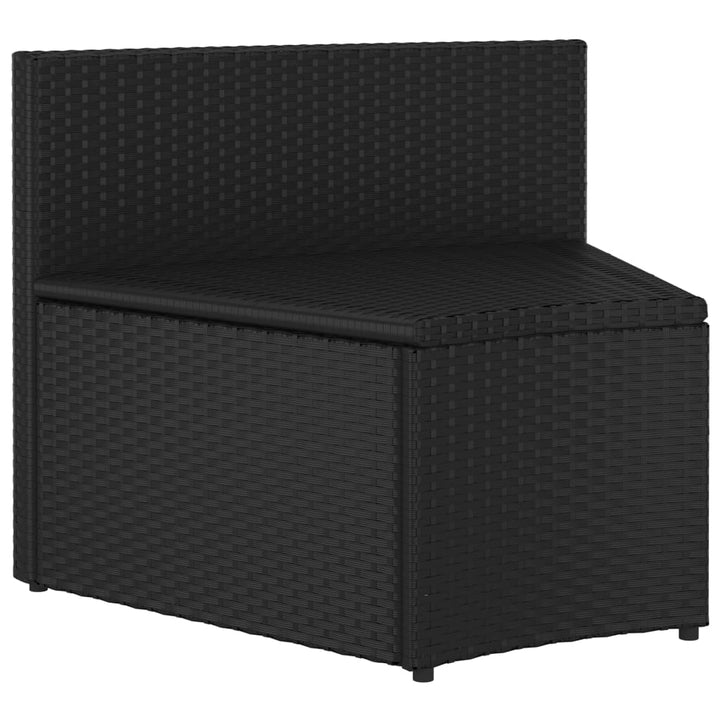 sofasæt til haven 9 dele med hynder polyrattan sort