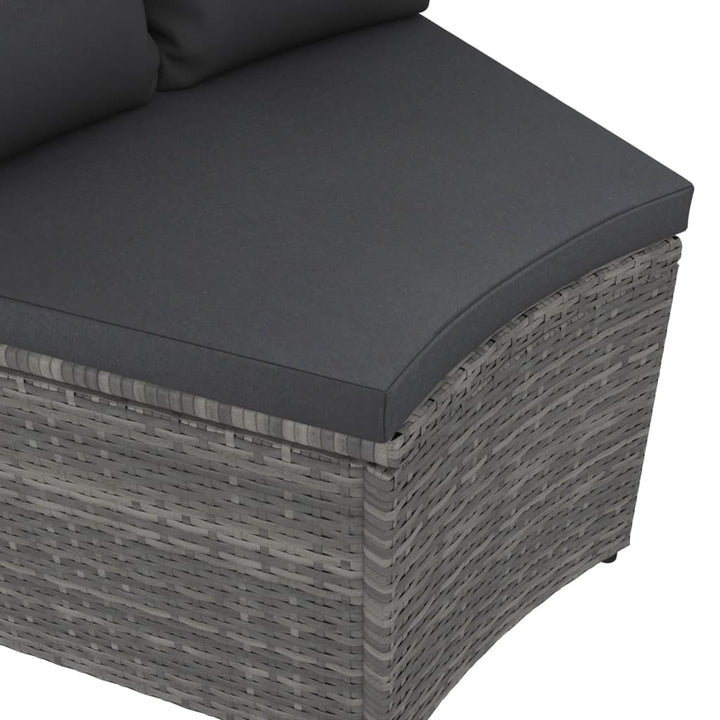 sofasæt til haven 8 dele med hynder polyrattan grå