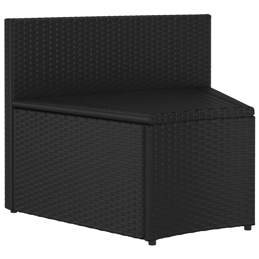 sofasæt til haven 5 dele med hynder polyrattan sort