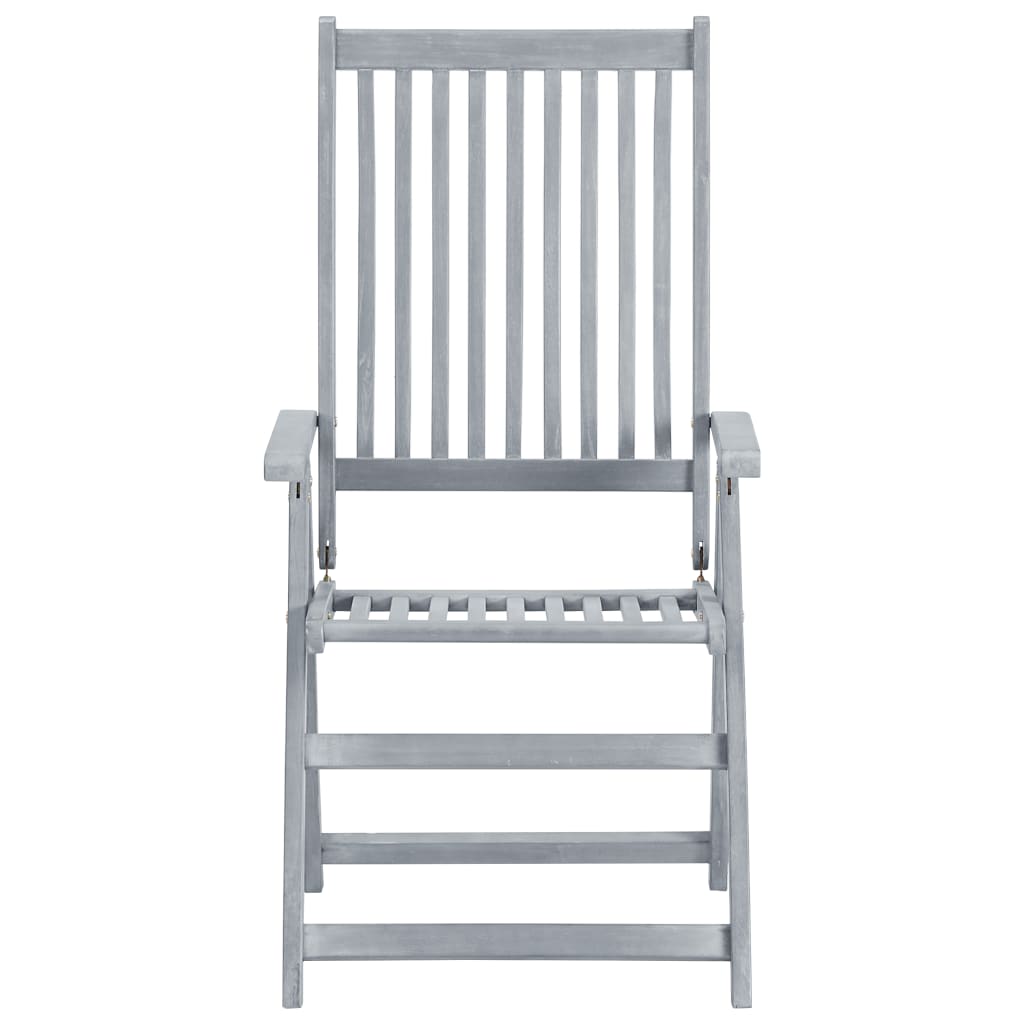 lænestole til haven 6 stk. med hynder massivt akacietræ