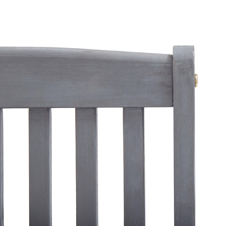 Klapstole 6 stk. med hynder i massivt akacietræ