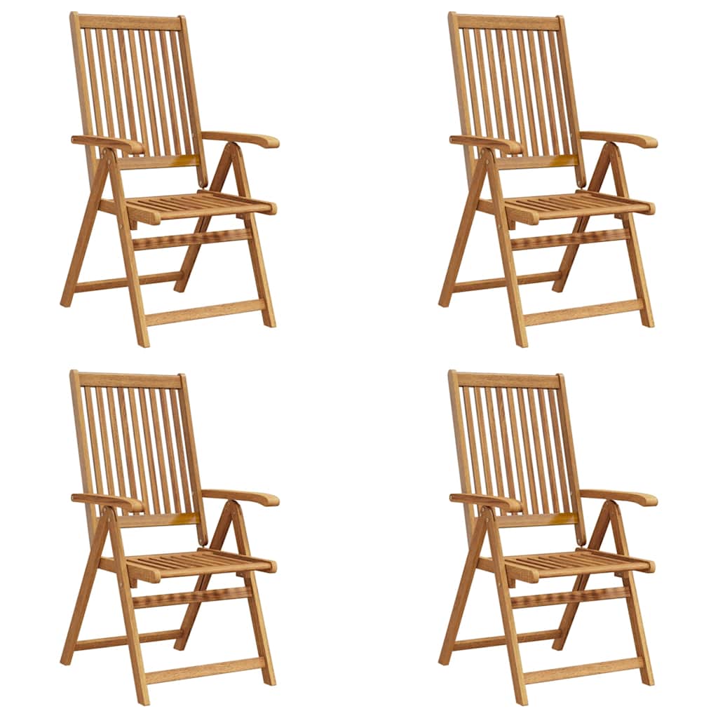 foldbare havestole 4 stk. massivt akacietræ