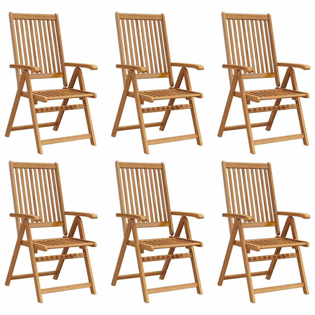 foldbare havestole 6 stk. massivt akacietræ