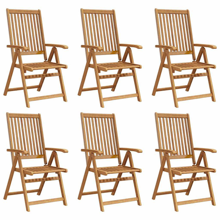 foldbare havestole 6 stk. massivt akacietræ