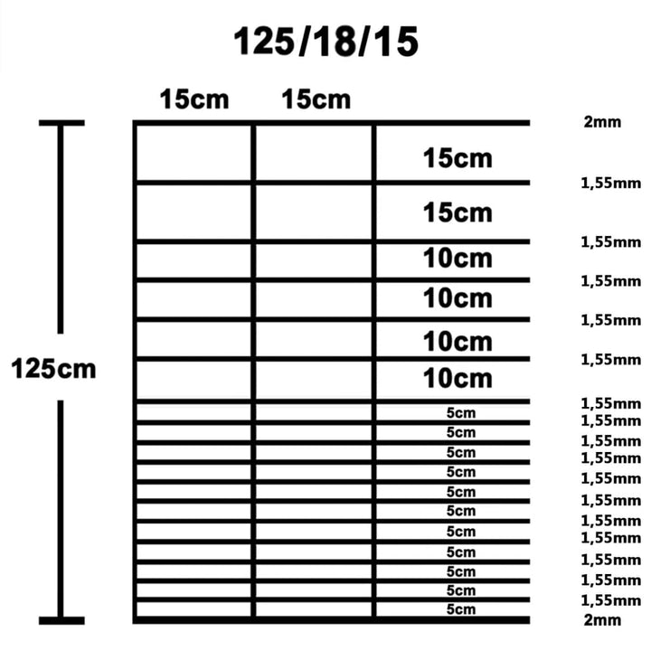 havehegn 50x1,25 m galvaniseret stål sølvfarvet