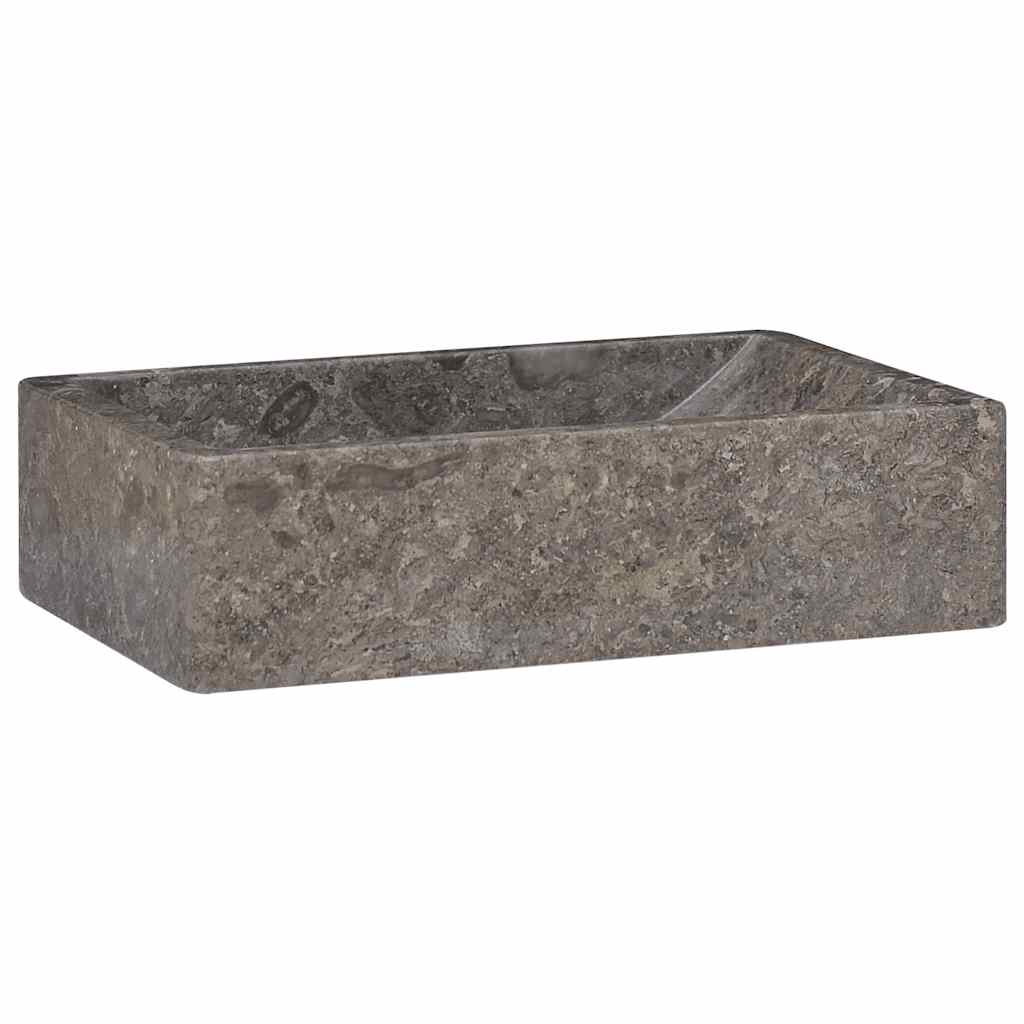 håndvask 45x30x12 cm marmor grå højglans