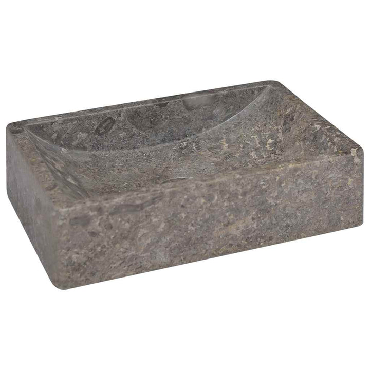 håndvask 45x30x12 cm marmor grå højglans
