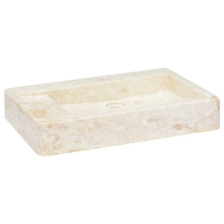 håndvask 58x39x10 cm marmor cremefarvet