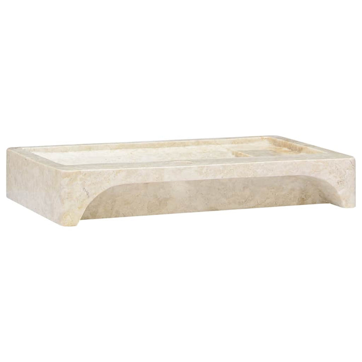 håndvask 58x39x10 cm marmor cremefarvet