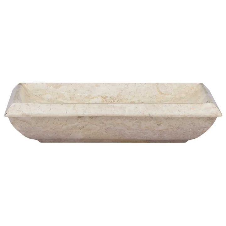 håndvask 50x35x10 cm marmor cremefarvet