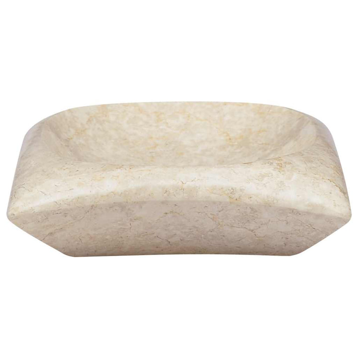 håndvask 50x35x10 cm marmor cremefarvet