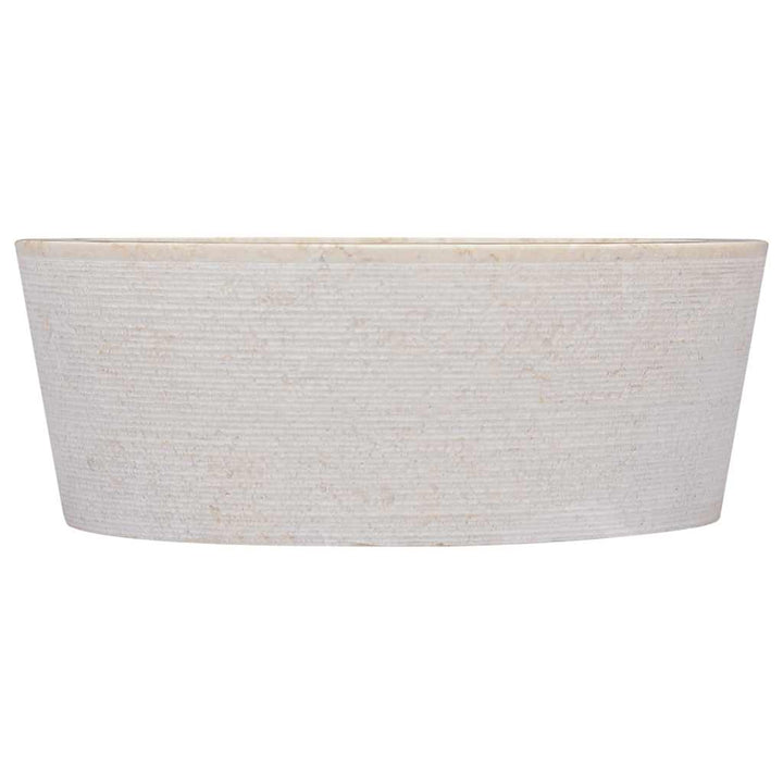 håndvask Ø40x15 cm marmor cremefarvet